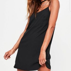 NWT Missguided Black Slip Dress